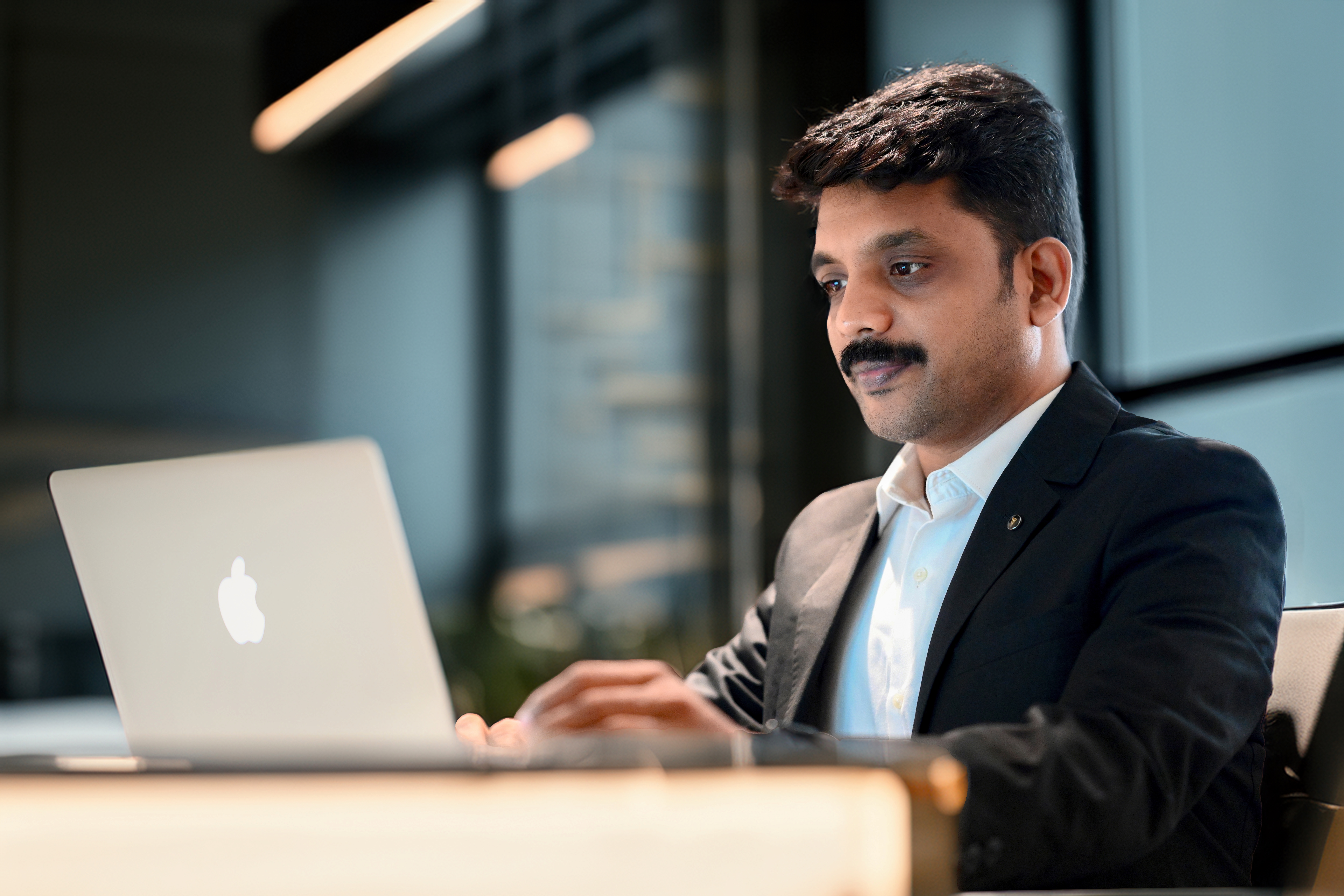 Person working on laptop